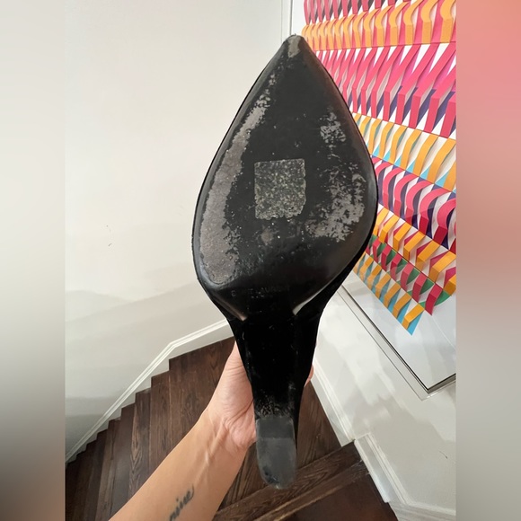 Saint Laurent Women's Niki Black Velvet Over The Knee Boots - Picture 13 of 14